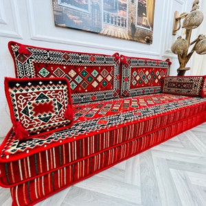 Arabic Floor Sofa: 8-inch Thick Living Room Seating Couch