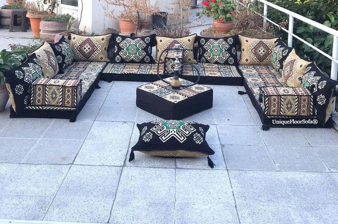 U Shaped Arabic Sofa Set,arabic Majlis Floor Seating Sofas