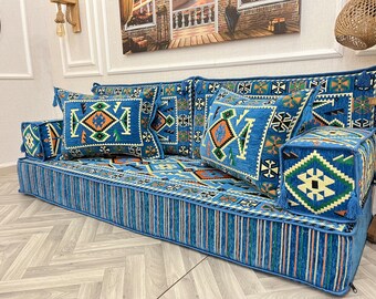 【新品未使用】モロッコ/エジプトプフ　クッションスツール　インテリアソファ mocororo（モコロロ） モロッコ 本革 プフ スツール 羊革 オットマン