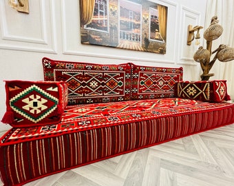 Single 8 inch Thick Arabic Sofa Set, Living Room Floor Seating Couch, Floor Cushion Seating, Living Room Decor, Moroccan Couch, Floor Sofa