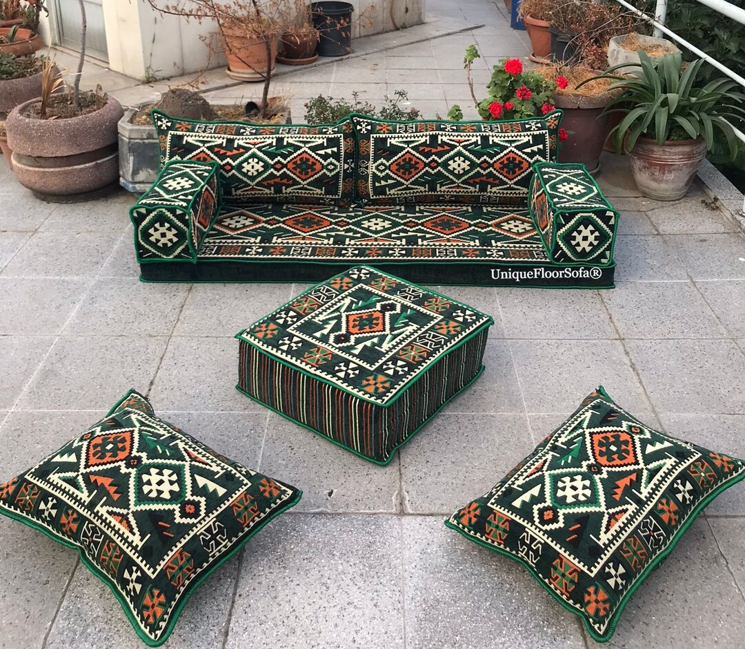Arabic Majlis Sofa Setsectional Sofa With Ottomanfloor Etsy