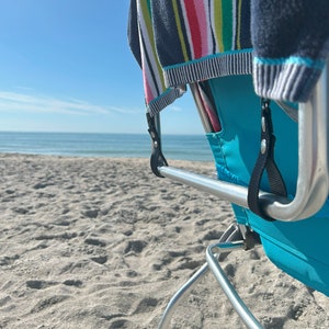 Terry Tether - Boat and Beach Towel Clip - Secure Your Towel In a Snap - Single Pack (2 Tethers)