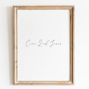 Come Lord Jesus | Common Table Prayer | Minimal | Multiple Sizes Pdf | Christmas Gift Present | Kitchen Dining Wall Art Decor | Christian