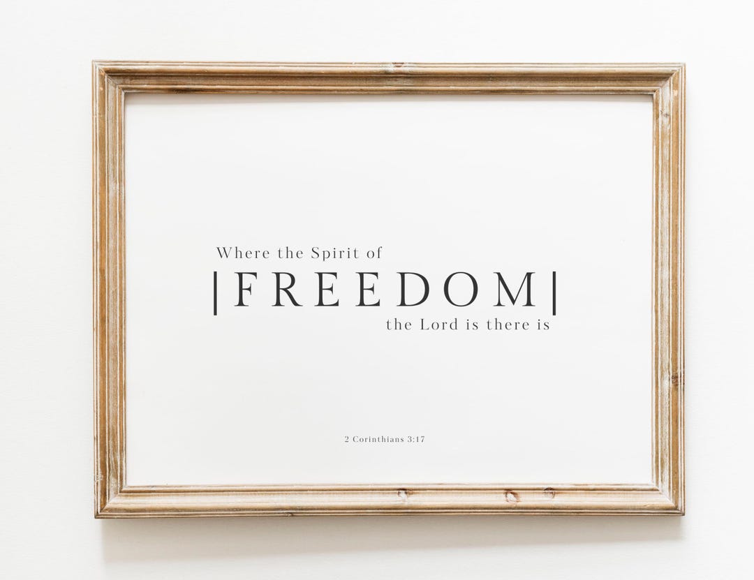 Freedom 2 Corinthians 3:17 Printable - Christian Scripture (digital ...