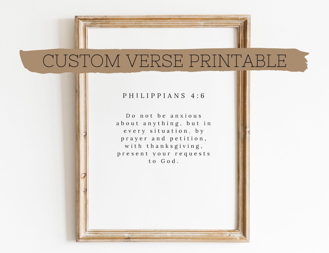 Custom Bible Verse Printable: Minimalist Christian Wall Art (digital ...
