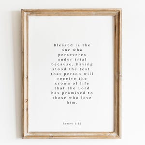 Selig der beharrlich Jakobs 1:12 | Druckbar | Digitaler Download | PDF-Datei