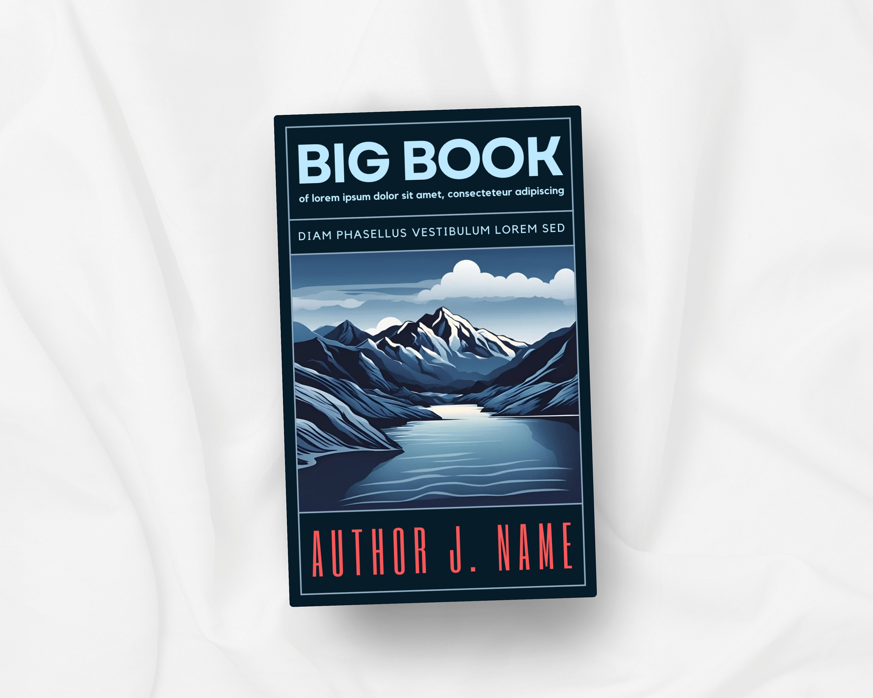 Book Cover Canva Design Template | Moody Dark Blue Digital Book Cover ...