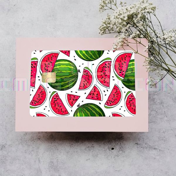Watermelon fruit summer credit card skin | card sticker | debit | debit card skin | credit card cover | custom credit card