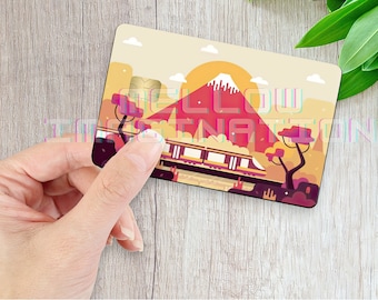 Landscape credit card | credit card skin | Waterproof card sticker | debit card skin | credit card cover | tokyo train| Guzei bridge