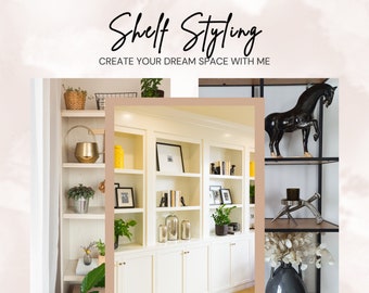 Bookcase Styling | Bookshelf Styling | Shelf Styling Interior Design Service | Bookshelf Decor | Bookshelf Decor Designer | Mood Board