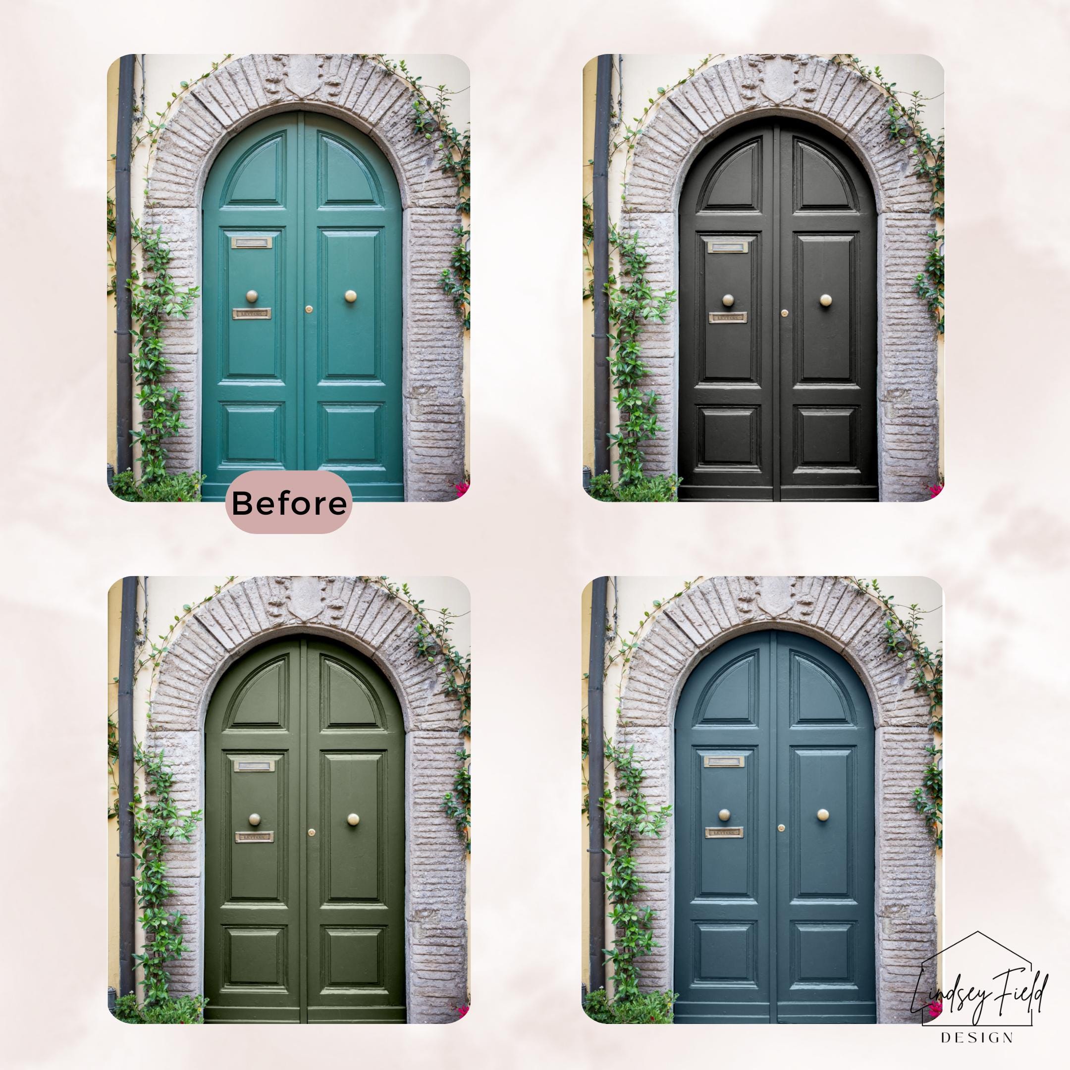 Front Door Paint Color Mock-up | Custom Front Door Paint Color ...
