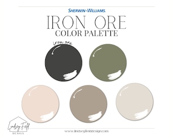 Iron Ore Paint Color Palette | Sherwin Williams | Black Paint Color | Dark Paint Colors | Black Color Palette| Interior Designer