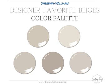 SW Best Beige Paint Colors | Sherwin Williams | Professional Paint Color Palette