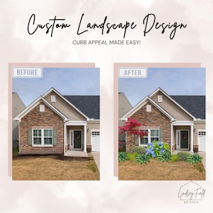 Custom Front Yard Landscaping Plan | Regional Plant Styling Guide | Digital Garden Design for Curb Appeal | First Home House Warming Gift