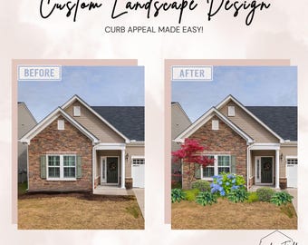 Custom Front Yard Landscaping Plan | Regional Plant Styling Guide | Digital Garden Design for Curb Appeal | First Home House Warming Gift