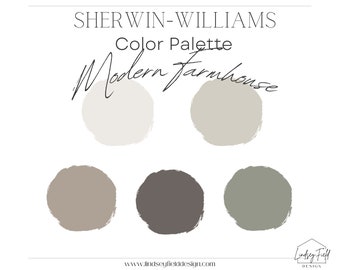 Neutral Modern Farmhouse Color Palette | Sherwin Williams | Instant Download