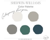 Bold Blue Green Paint Color Palette | Sherwin Williams