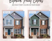 Whole House Paint Color Consultation – Virtual Home Design Service, Custom Digital Paint Mock-Up, Exterior Paint Color Ideas Mockup Service
