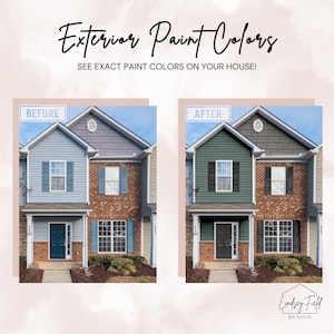 Whole House Paint Color Consultation – Virtual Home Design Service, Custom Digital Paint Mock-Up, Exterior Paint Color Ideas Mockup Service