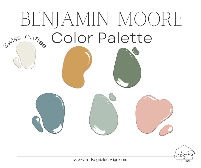 Earthy Yellow Green and Pink Paint Color Palette Swiss Etsy