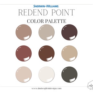 SW Redend Point Color Palette | Sherwin Williams | Professional Paint Color Palette | Beige Paint Colors | Earth Tone Colors | Earthy Paint