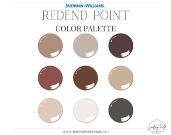 SW Redend Point Color Palette | Sherwin Williams | Professional Paint Color Palette | Beige Paint Colors | Earth Tone Colors | Earthy Paint