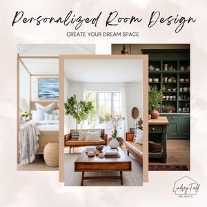 Personalized Virtual Interior Design, Complete Room Design Package, Custom Livingroom, Bedroom, Kitchen, Office, Nursery, Bathroom Plan