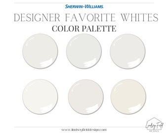 SW Best White Paint Colors | Sherwin Williams | Professional Paint Color Palette