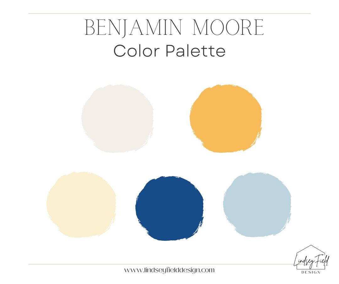 Indigo and Color Palette Benjamin Moore Edesign Etsy