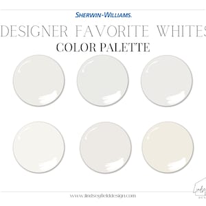 Farmhouse White Paint Colors | Sherwin Williams | Professional Paint Color Palette | Interior Design | Modern Farmhouse | Best white paint