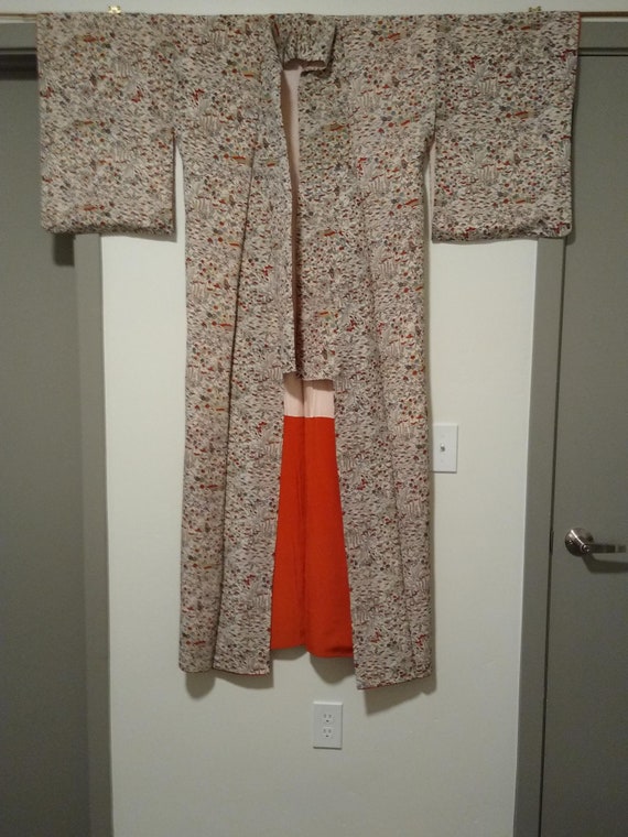 Vintage Silk Hanami Kimono - image 1