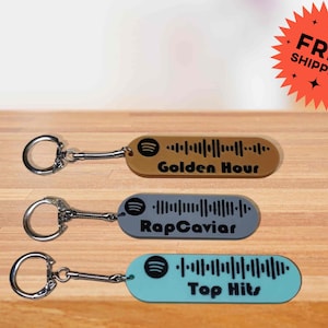 Personalized Spotify Code Keychain | Mothers Day Gift - Birthday - Gifts for Him - Gifts for Her - Keepsake - Anniversary