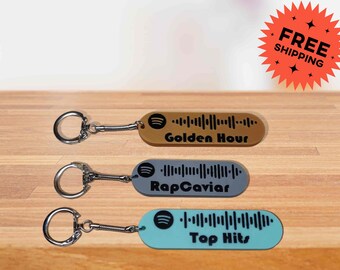 Personalisierter Spotify Code Schlüsselanhänger | Muttertagsgeschenk - Geburtstag - Geschenke für Ihn - Geschenke für Sie - Andenken - Jahrestag