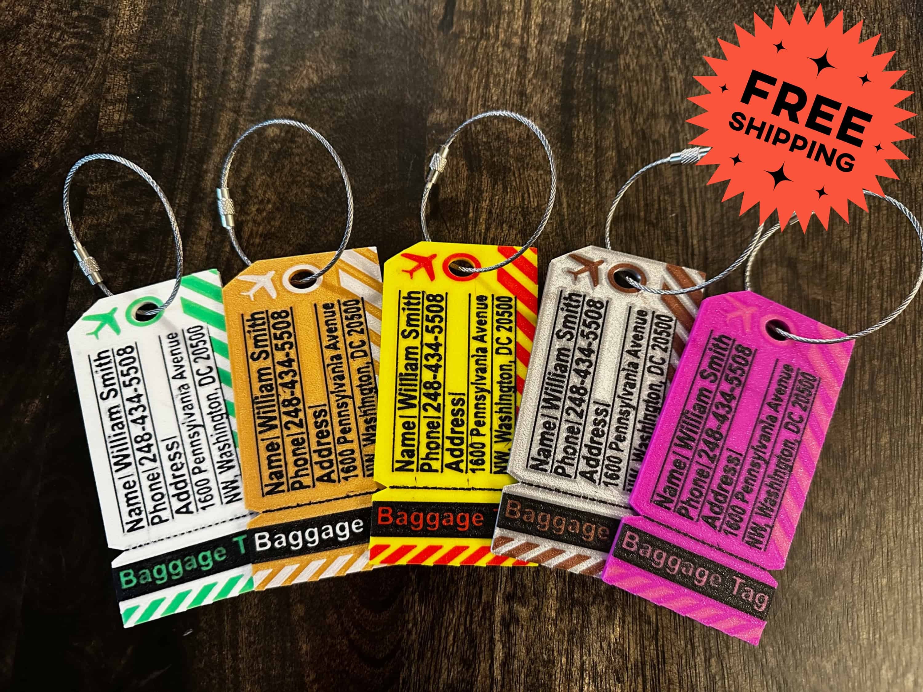 Personalized Luggage Tag, Customizable Baggage ID, Trendy