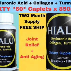 HIALU Acid Collagen Turmeric Curcumin 60 SIXTY x 850 mg same composition as Umary image 2