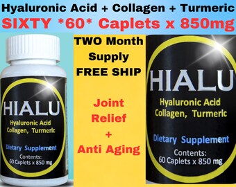 HIALU Acid Collagen Turmeric Curcumin 60 (SIXTY)  x 850 mg same composition as Umary