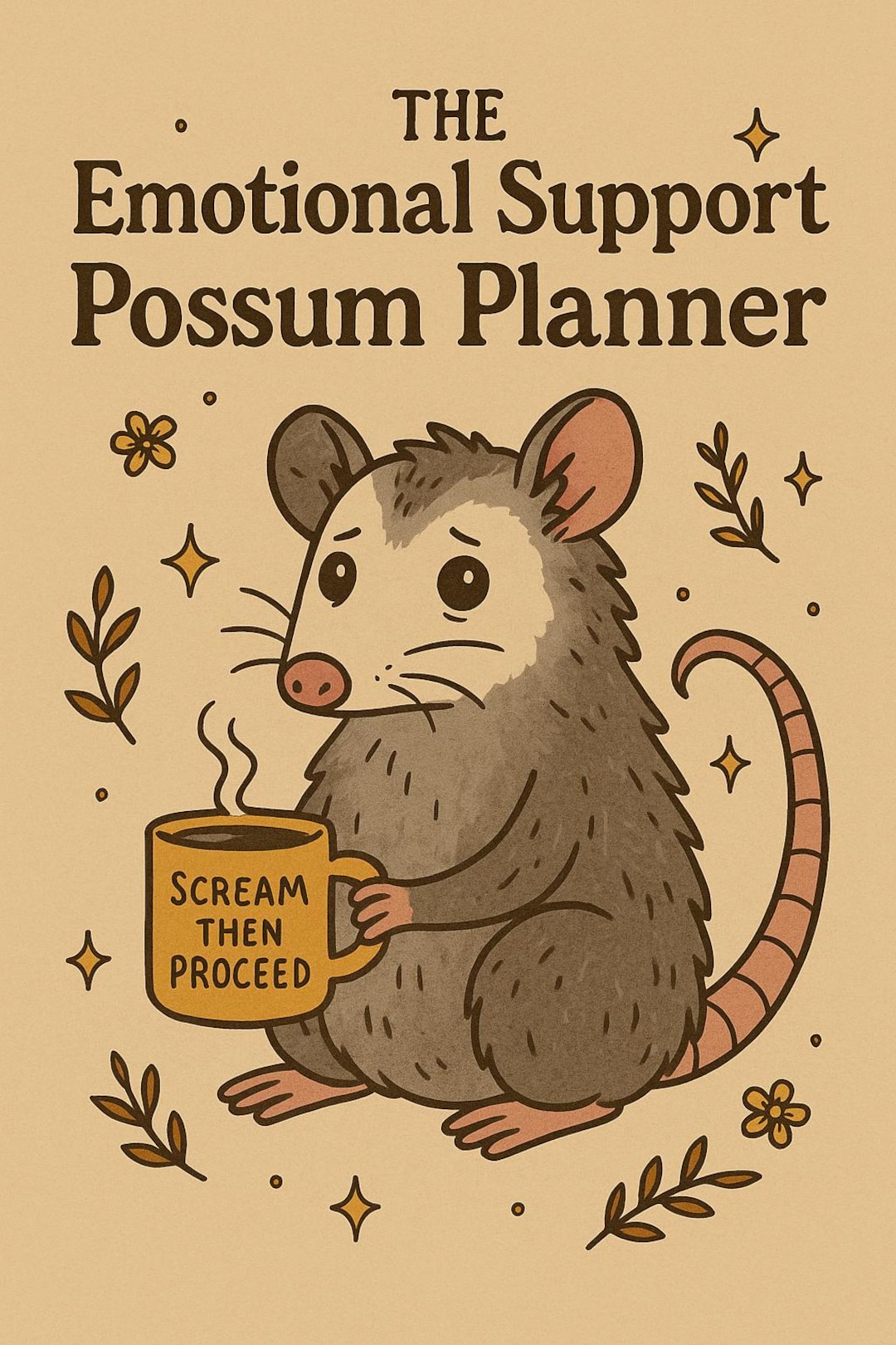 Emotional Support Possum Planner | Funny Printable Self-care Journal ...