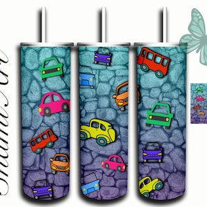 Auto collection 2 - design for 20oz Skinny Tumbler Sublimation  for Straight/Tapered Tumblers