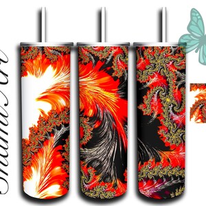 Lava Flows Fractal- design for 20oz Skinny Tumbler Sublimation  for Straight/Tapered Tumblers