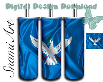 Bandeira de Salvador Flag design for 20oz Skinny Tumbler Sublimation  for Straight/Tapered Tumblers