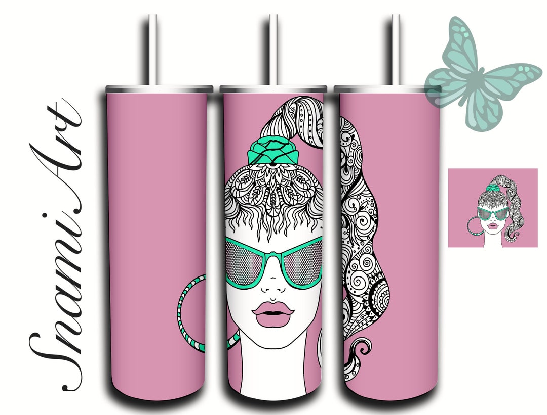 Fancy Girl Pink Add Your Own Name Design For 20oz Skinny Tumbler fancy-girl-pink-add-your-own-name-design-for-20oz-skinny-tumbler