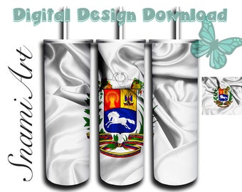 Venezuela  Coat of Arms - design for 20oz Skinny Tumbler Sublimation  for Straight/Tapered Tumblers