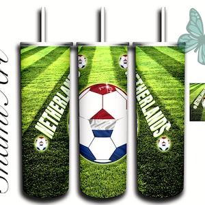 Netherlands Soccer Football 2022  design for 20oz Skinny Tumbler Sublimation  for Straight/Tapered Tumblers