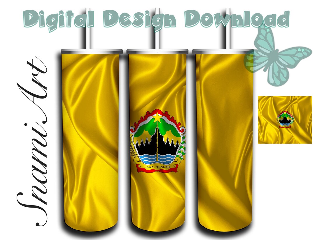Central Java Flag Design for 20oz Skinny Tumbler Sublimation on ...