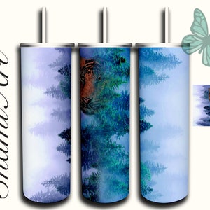 Tiger - design for 20oz Skinny Tumbler Sublimation  for Straight/Tapered Tumblers