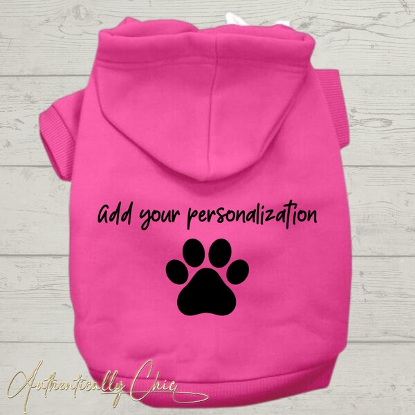 Custom Dog Hoodie, Personalized Dog Clothes, Name Pet Hoodie, Personalized Dog Sweatshirt, Dog Sweater, Dog Coat, Pet Sweater, Coat for Dog