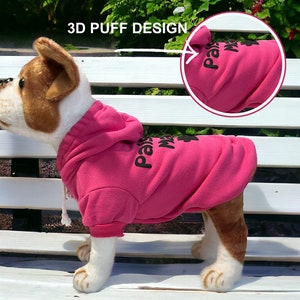 Cozy Personalized Dog Hoodie - 3D Puffy Printed Design, Available For Small to Large Dogs With Multiple Color Options