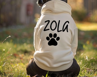 Custom Dog Hoodie, Personalized Dog Clothes, Name Pet Hoodie, Personalized Dog Sweatshirt, Dog Sweater, Dog Coat, Pet Sweater, Coat for Dog