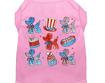 Personalized Patriotic Dog and Cat Shirt or Hoodie, Custom Pet Tee with Name, 4th of July Dog Clothes, Cute and Cozy Summer Pet Shirt