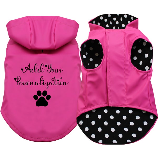 Pet Hooded Raincoat - Personalized, Dog Raincoat, Raincoat for Dog, Hooded Raincoat for Small or Large Dogs, Gift For Pet Owners